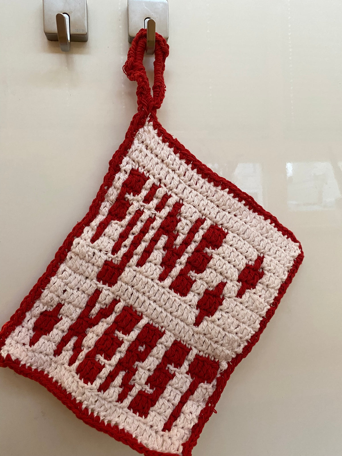 Crochet Pattern Potholder 'Fijne kerst' - Modern Christmas Pattern (PDF)